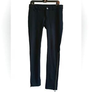 Black Women's Zip-Trim Stretch Pants